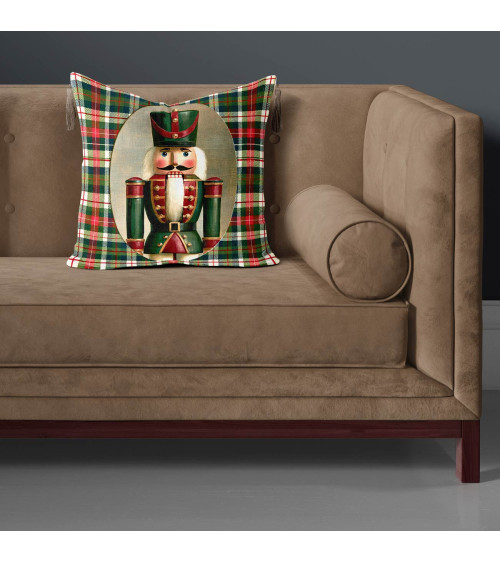 Plaid Nutcracker 01 – nutcracker on tartan panel | Mamidu