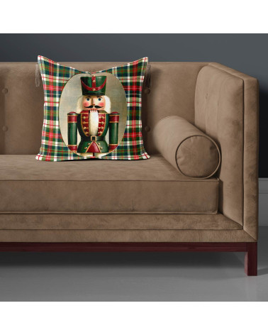 Plaid Nutcracker 01 – nutcracker on tartan panel | Mamidu