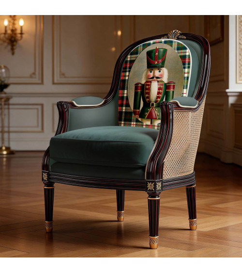 Plaid Nutcracker 01 – nutcracker on tartan panel | Mamidu