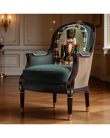 Plaid Nutcracker 01 – nutcracker on tartan panel | Mamidu