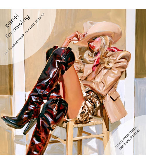 Retro Cowgirl 09 – Cowgirl in bordeaux Stiefeln | Mamidu