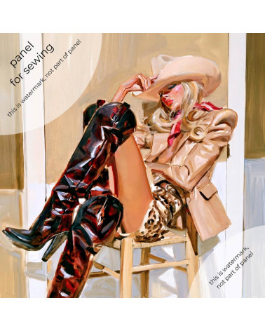 Retro Cowgirl 09 – kowbojka w bordowych kozakach | Mamidu