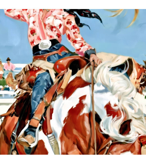 Rodeo Cowgirl 02 – Rodeo-Cowgirl auf Schecke | Mamidu