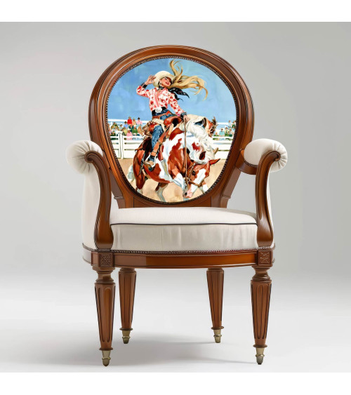 Rodeo Cowgirl 02 – Rodeo-Cowgirl auf Schecke | Mamidu