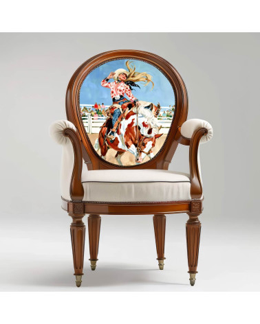 Rodeo Cowgirl 02 – Rodeo-Cowgirl auf Schecke | Mamidu