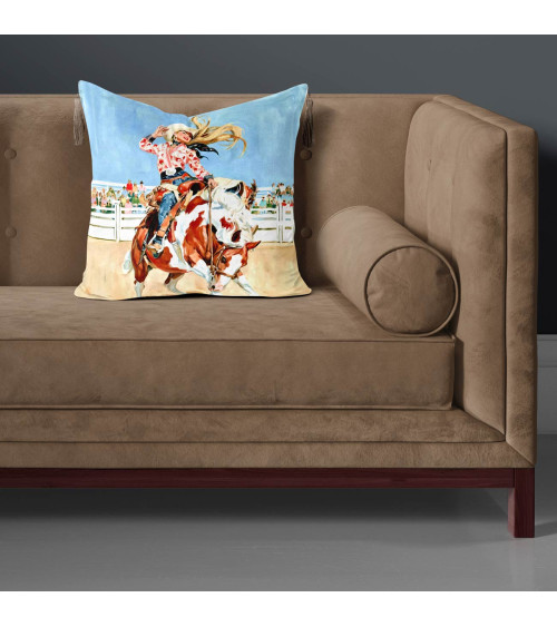 Rodeo Cowgirl 02 – Rodeo-Cowgirl auf Schecke | Mamidu