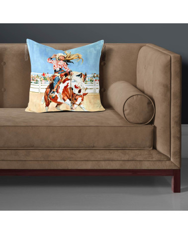 Rodeo Cowgirl 02 – Rodeo-Cowgirl auf Schecke | Mamidu