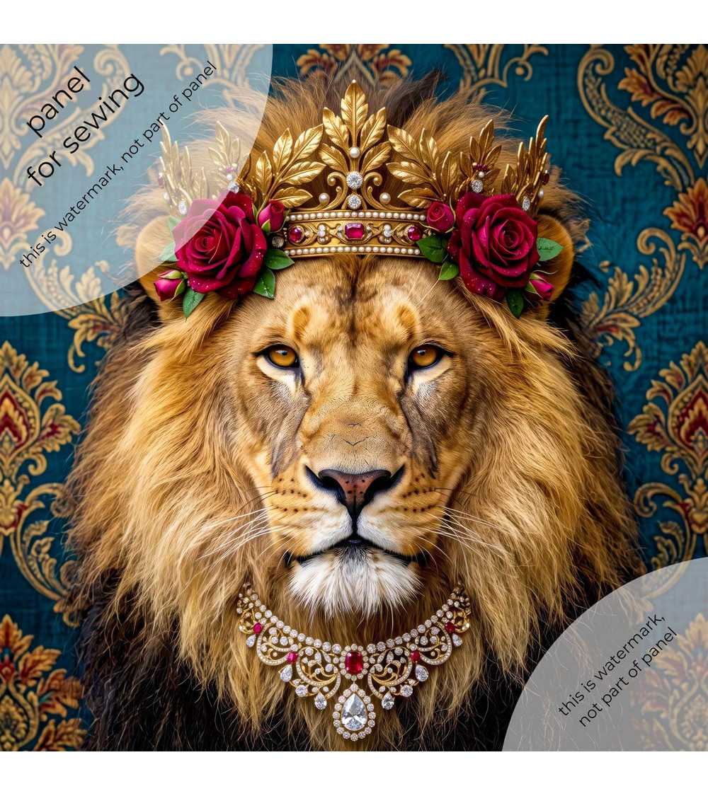 Royal Lion 18 – lion with a rose crown panel | Mamidu