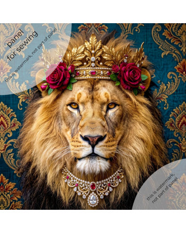 Royal Lion 18 – lion with a rose crown panel | Mamidu