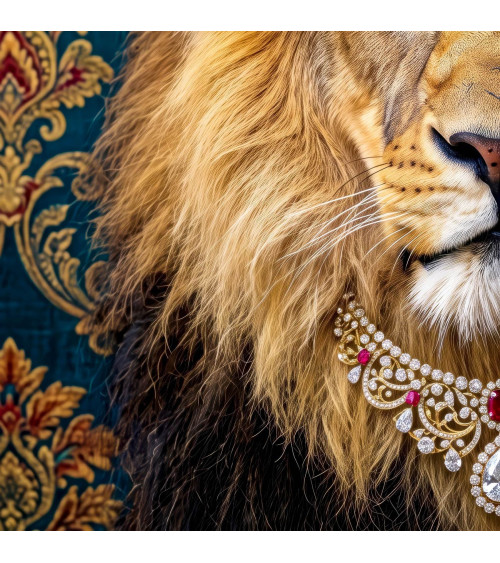 Royal Lion 18 – lion with a rose crown panel | Mamidu