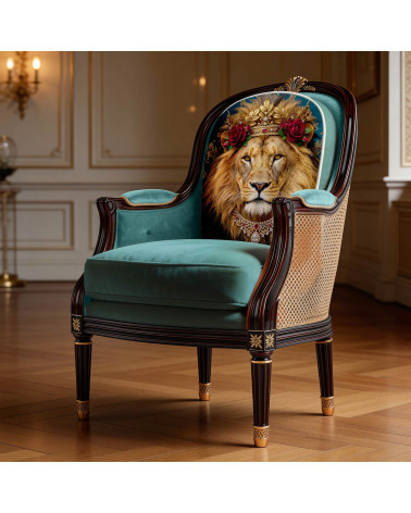 Royal Lion 18 – lion with a rose crown panel | Mamidu