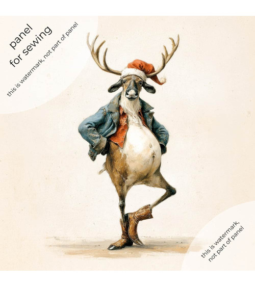 Dapper Reindeer 01 – renifer w czapce Mikołaja | Mamidu