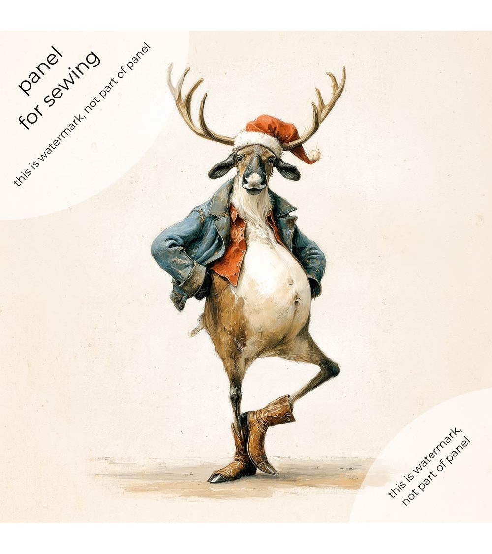 Dapper Reindeer 01 – renifer w czapce Mikołaja | Mamidu