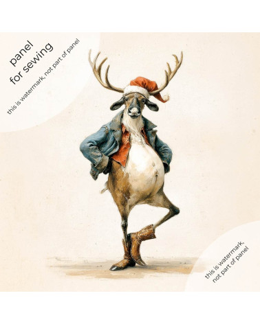 Dapper Reindeer 01 – renifer w czapce Mikołaja | Mamidu