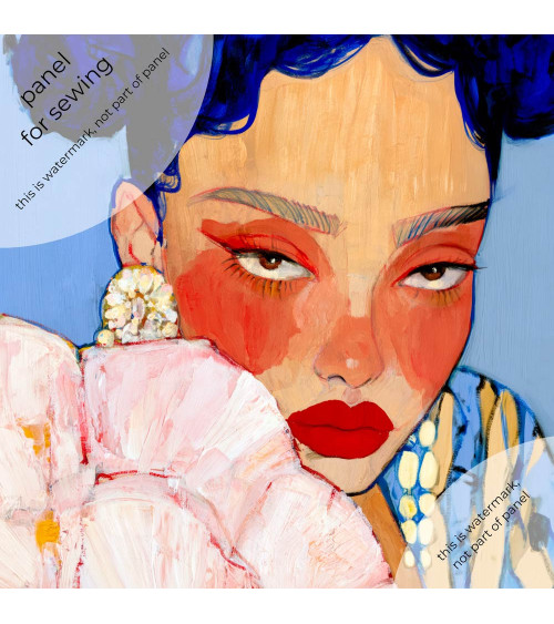Fan Beauty 02 – Frau hinter rosa Fächer | Mamidu