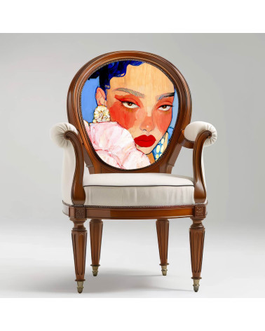 Fan Beauty 02 – woman behind a pink fan | Mamidu