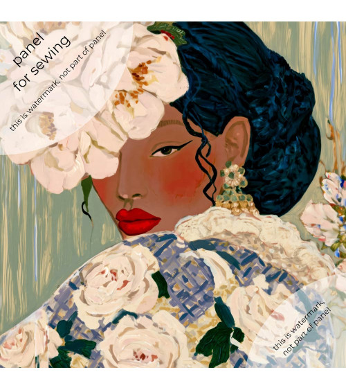 Garden Muse 02 – woman with roses and shawl | Mamidu