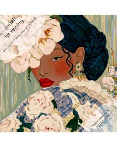 Garden Muse 02 – woman with roses and shawl | Mamidu