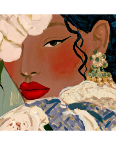 Garden Muse 02 – woman with roses and shawl | Mamidu