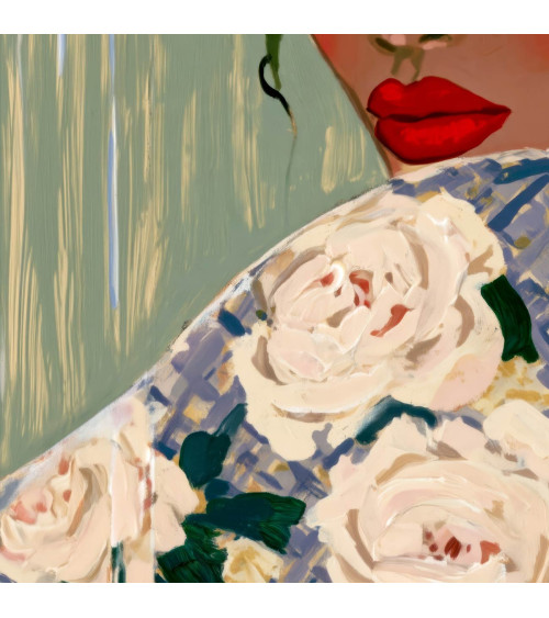 Garden Muse 02 – woman with roses and shawl | Mamidu