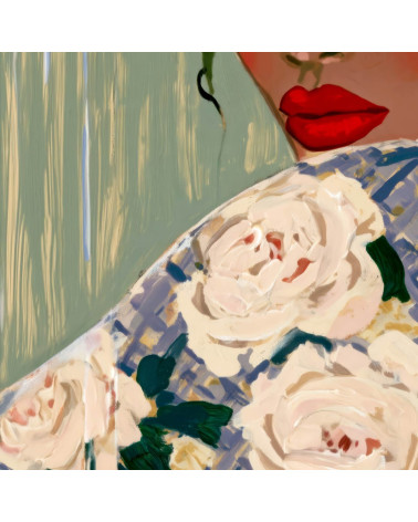 Garden Muse 02 – woman with roses and shawl | Mamidu