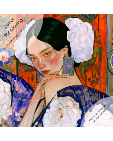 Garden Muse 03 – Frau mit Pfingstrose im Kimono | Mamidu