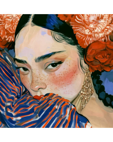 Garden Muse 05 – kobieta z chryzantemami | Mamidu
