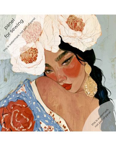 Garden Muse 07 – kobieta z warkoczem i piwoniami | Mamidu