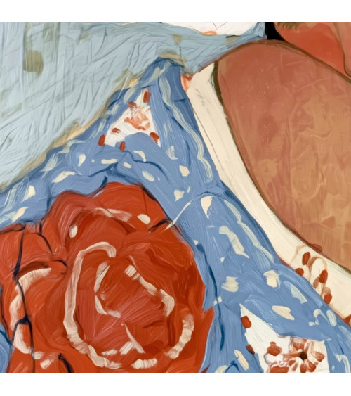 Garden Muse 07 – kobieta z warkoczem i piwoniami | Mamidu