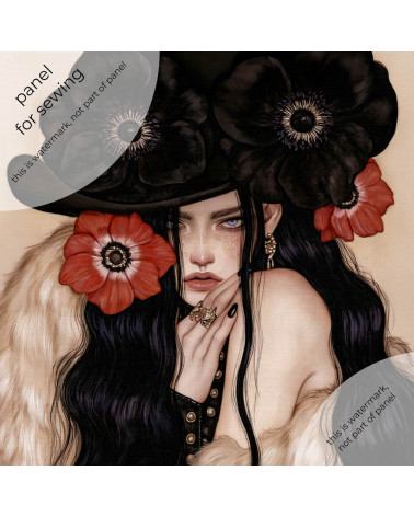 Gothic Cowgirl 01 – Gothic-Cowgirl mit Mohn | Mamidu
