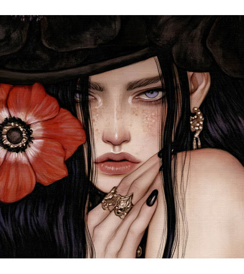 Gothic Cowgirl 01 – Gothic-Cowgirl mit Mohn | Mamidu