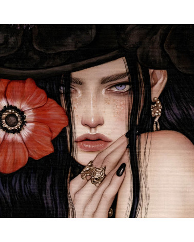 Gothic Cowgirl 01 – Gothic-Cowgirl mit Mohn | Mamidu