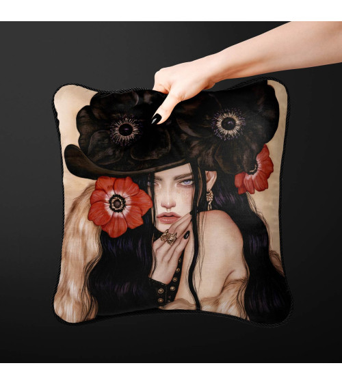 Gothic Cowgirl 01 – Gothic-Cowgirl mit Mohn | Mamidu