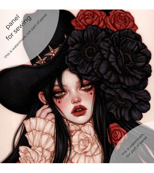 Gothic Cowgirl 02 – Gothic-Cowgirl mit Rosen | Mamidu