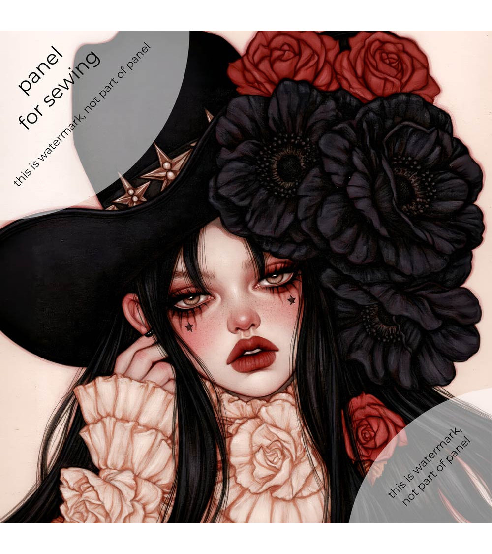 Gothic Cowgirl 02 – Gothic-Cowgirl mit Rosen | Mamidu