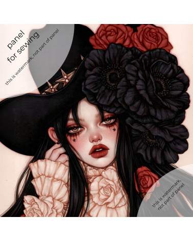 Gothic Cowgirl 02 – Gothic-Cowgirl mit Rosen | Mamidu