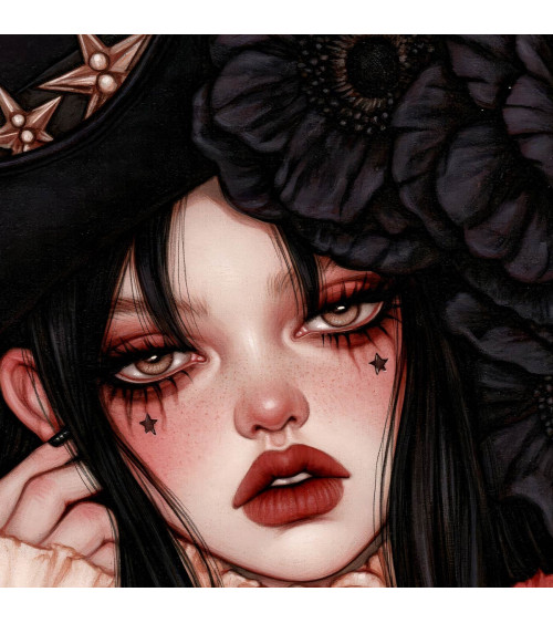 Gothic Cowgirl 02 – Gothic-Cowgirl mit Rosen | Mamidu