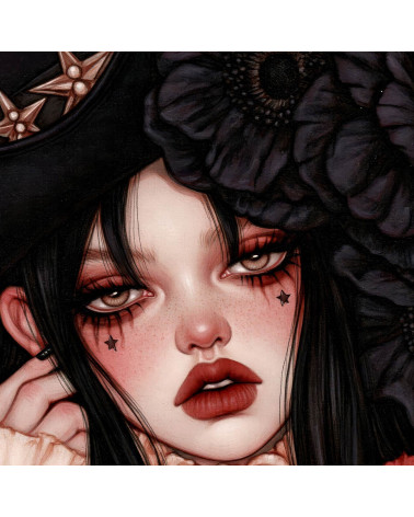 Gothic Cowgirl 02 – Gothic-Cowgirl mit Rosen | Mamidu