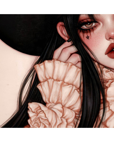 Gothic Cowgirl 02 – Gothic-Cowgirl mit Rosen | Mamidu