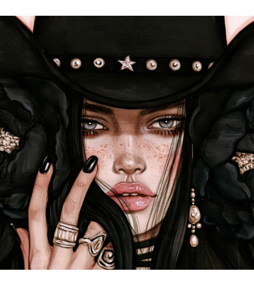 Gothic Cowgirl 06 – cowgirl with black roses | Mamidu