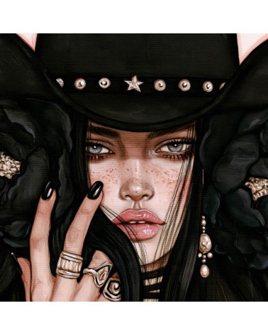 Gothic Cowgirl 06 – cowgirl with black roses | Mamidu