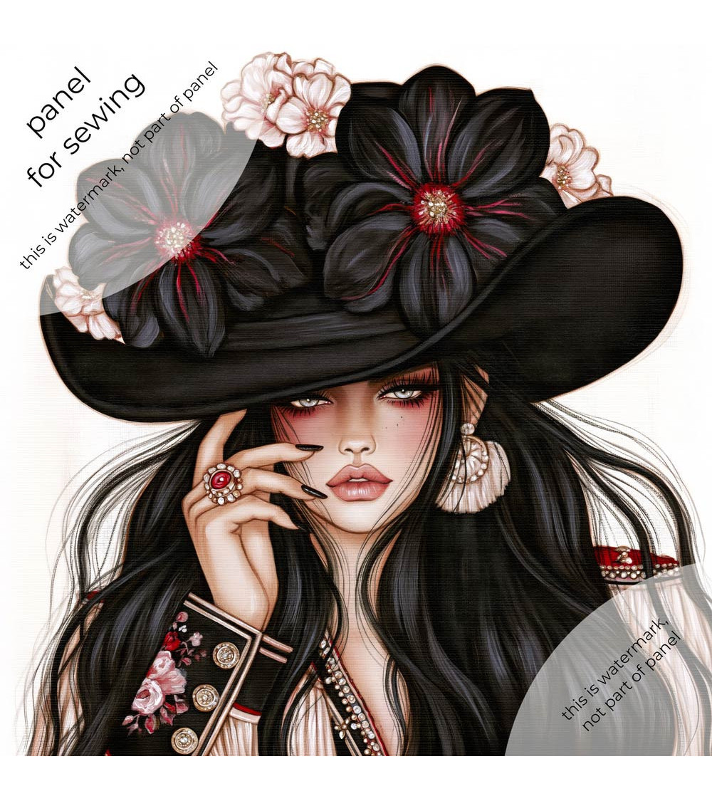 Gothic Cowgirl 07 – cowgirl in a wide black hat | Mamidu