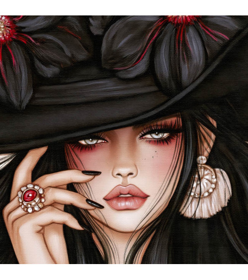 Gothic Cowgirl 07 – cowgirl in a wide black hat | Mamidu