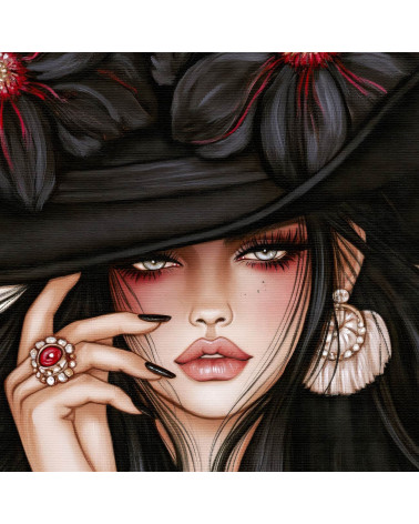 Gothic Cowgirl 07 – cowgirl in a wide black hat | Mamidu