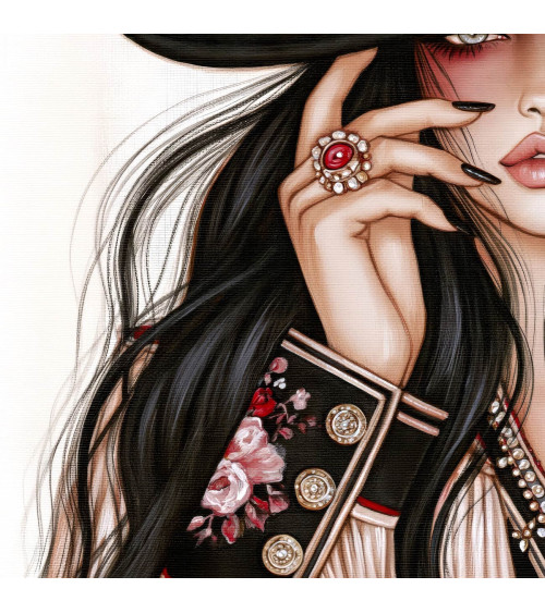 Gothic Cowgirl 07 – cowgirl in a wide black hat | Mamidu