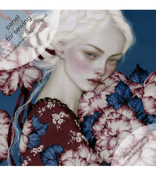 Indigo Muse 02 – white-haired girl in flowers | Mamidu