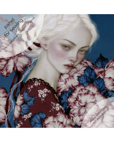 Indigo Muse 02 – white-haired girl in flowers | Mamidu