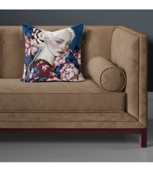 Indigo Muse 02 – white-haired girl in flowers | Mamidu