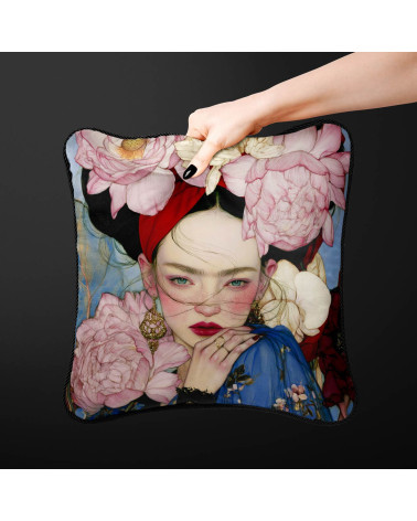 Peony Muse 02 – woman with peonies and scarf | Mamidu