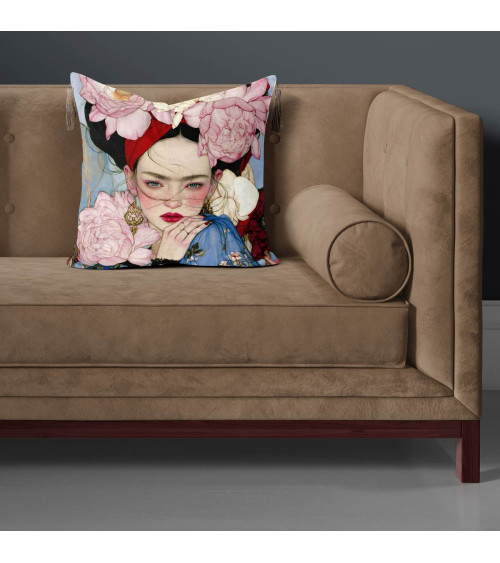 Peony Muse 02 – woman with peonies and scarf | Mamidu